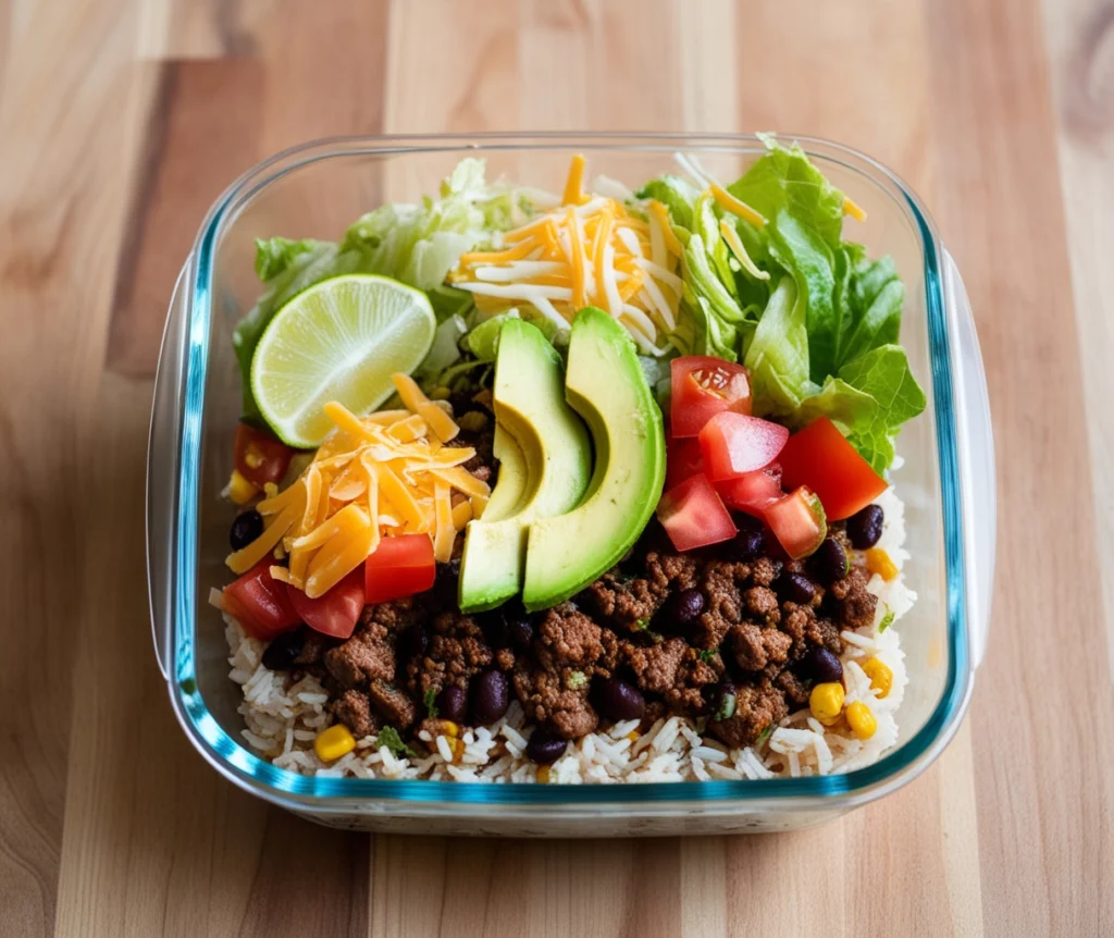 taco bowl meal prep