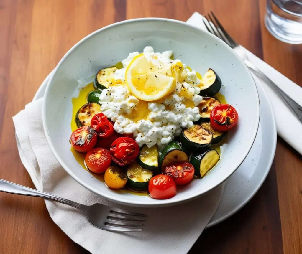 a picture of a Cottage Cheese and Veggie Bowl