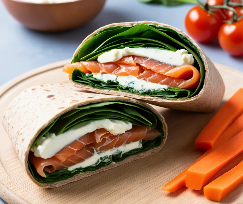 a picture of Smoked Salmon Wraps