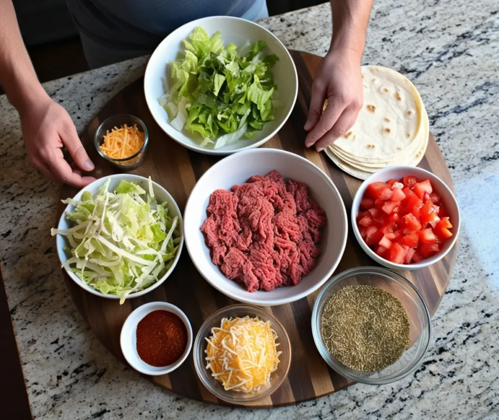 ingredients Ground Bison Tacos